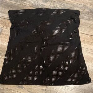 Express Black  Crop Top with Design